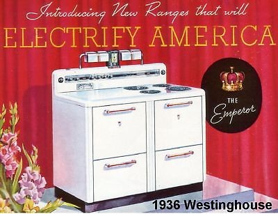 1936 Westinghouse Electric Stove Refrigerator Magnet