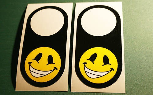 FIESTA KA ESCORT KEY GUARD SCRATCH STICKERS SMILEY 02