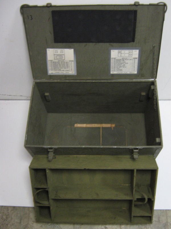 Large Green Army Military Storage Box Chest Trunk Crate