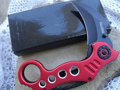 Big Mo Karambit Hawk Bill Razor Spring Knife 578RD zix