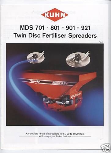 1994 KUHN MDS FERTILISER SPREADERS BROCHURE