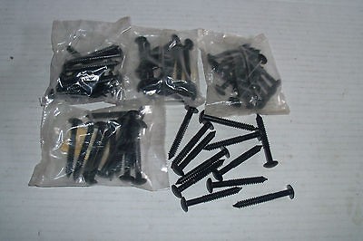 60 Black Exterior Window Shutter Lok Fasteners Screws