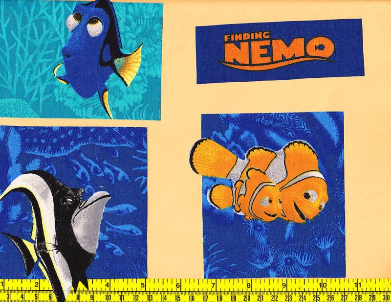 Disney Finding Nemo Fabric Iron Ons  style#4 Adorable