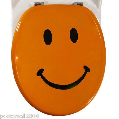 orange toilet seat