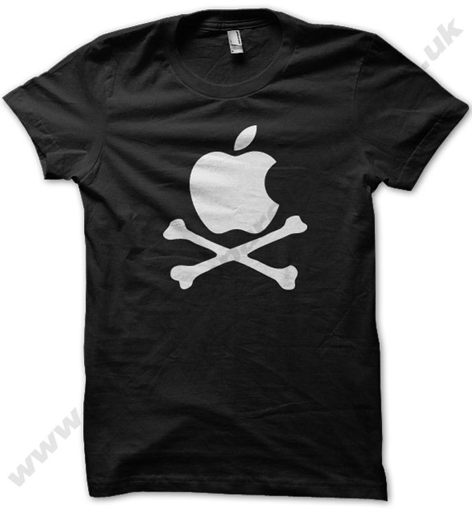 APPLE HACKINTOSH PIRATE IPHONE TEE. POP CULTURE MENS T SHIRT