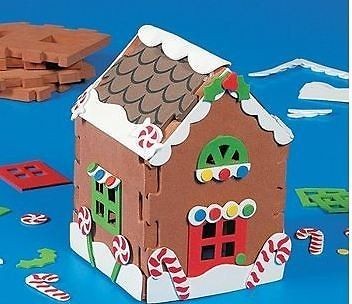 Gingerbread House Foam Christmas Craft Kit Kids Gift