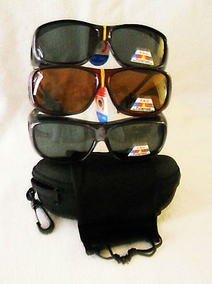 FIT OVER PRESCRIPTION RX SUNGLASSES POLARIZED MEDIUM 60mm LENSES 100 