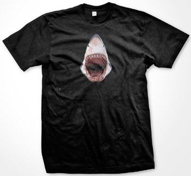 Shark Bite Wildlife Animal Realistic 3D Mens T shirt