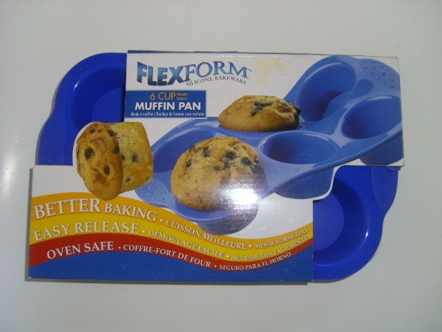 NIP Flexform Silicone Bakeware 6 Cup Muffin Pan