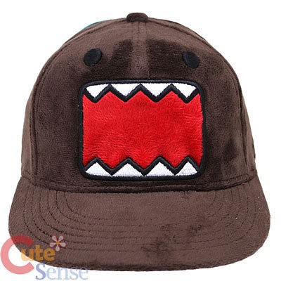 Domo Kun Plush All Over Flat Bill Cap Hat   Licensed US L/XL
