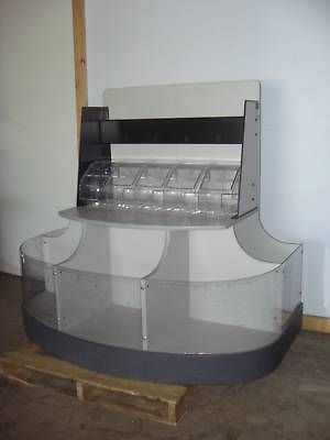 60W CANDY PET FOOD OR GRAIN ACRYLIC BIN DISPLAY RACK