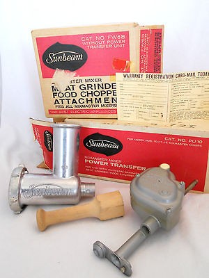   SUNBEAM MIXMASTER MEAT GRINDER FOOD CHOPPER + POWER TRANSFER UNIT