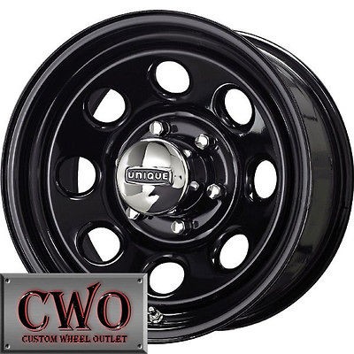 16 Black Unique 297 Wheels Rims 5x114.3 5 Lug Jeep Wrangler Explorer 