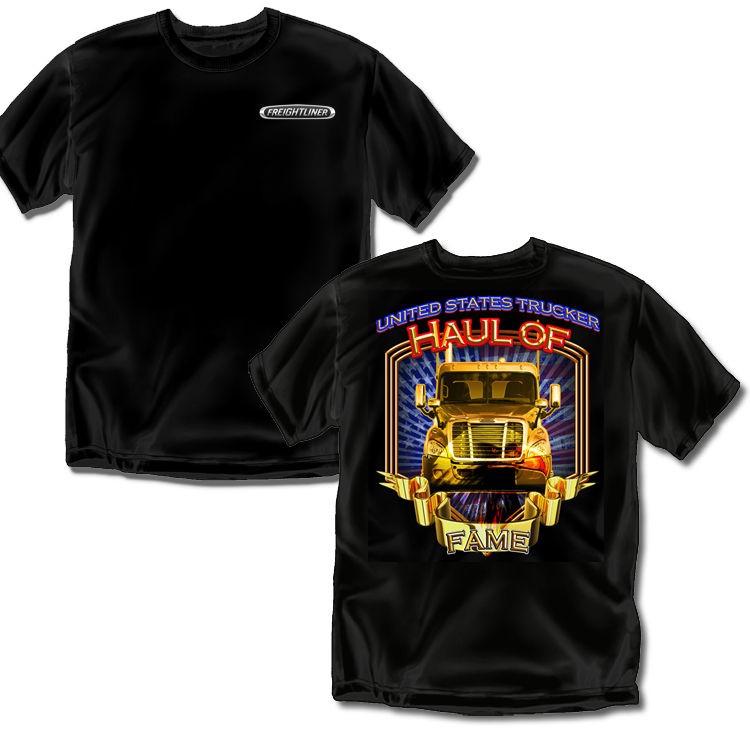 Freightliner United States Trucker Haul of Fame   Black   T Shirt 