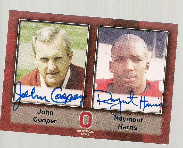 JOHN COOPER and RAYMONT HARRIS TK LEGACY hl33 autograph Ohio State 74 