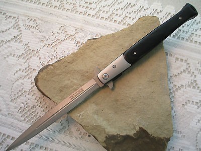 13 Giant Black Italian Style Stiletto Assisted Knife TF 540BK zix