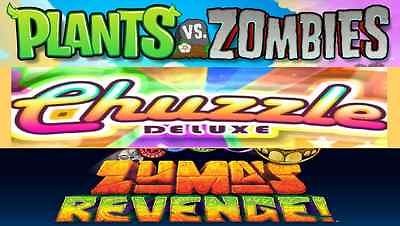   Collection for PC Plants Vs Zombies, Chuzzle Deluxe, Zumas Revenge