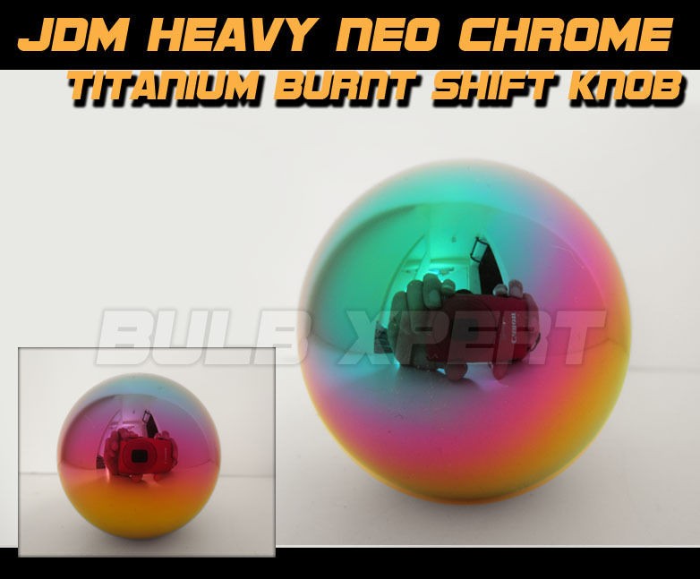 UNIVERSAL NISSAN MANUAL 5 SPEED JDM NEO CHROME ROUND HEAVY BALL SHIFT 