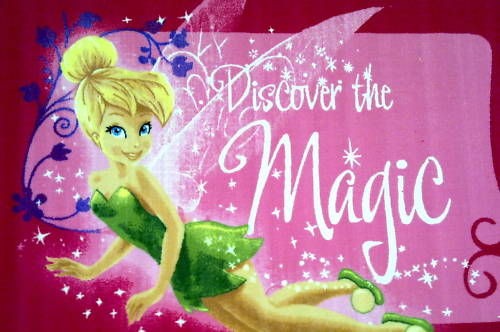 DISNEY TINKERBELL MAGIC PINK RUG 100X150CM BRAND NEW