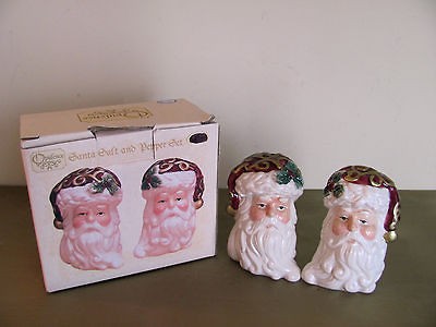 Cracker Barrel Opulence Santa Salt and Pepper Shakers (NIB)