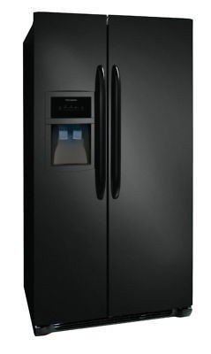 black side by side refrigerator in Refrigerators