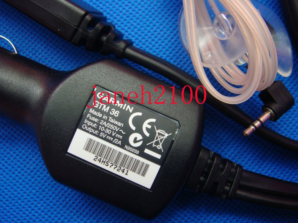 GTM36 nuvi 3750 275 255 255W 265 Garmin charger USB Adapter FM traffic 