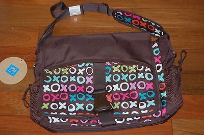 New POTTERY BARN PB TEEN Girls GEAR UP *MESSENGER* BAG PACK BROWN Pink 