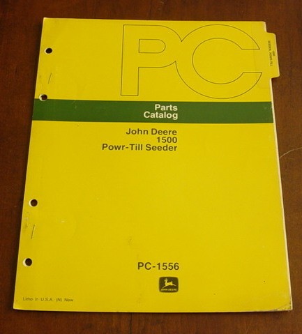 JOHN DEERE 1500 POWR POWER TILL SEEDER PARTS MANUAL