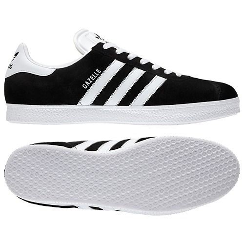 Mens Adidas Gazelle Classic Sneakers New Sale Black & White