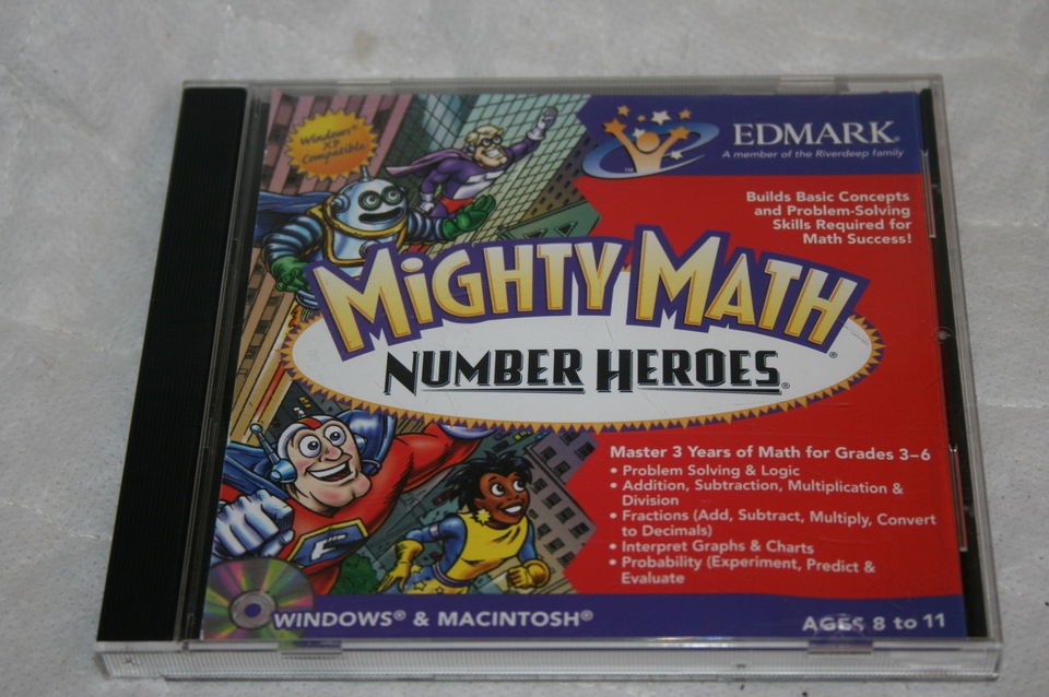 Edmark Mighty Math Number Heroes CD ROM