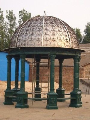 CAST IRON VICTORIAN 15 ROUND GAZEBO WITH ROOF #GAZEBO 35