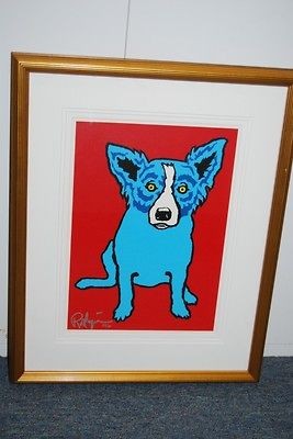 FTI George Rodrigue Blue Dog Red, Hot and Blue Print 1992