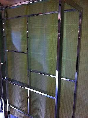 VTG 70s Milo Baughman Chrome Glass Etagere Bookshelf DIA Hollywood 