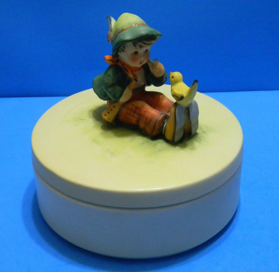 GOEBEL HUMMEL 2 pc SINGING LESSON CANDY/TRINKET BOX /DISH TMK 3