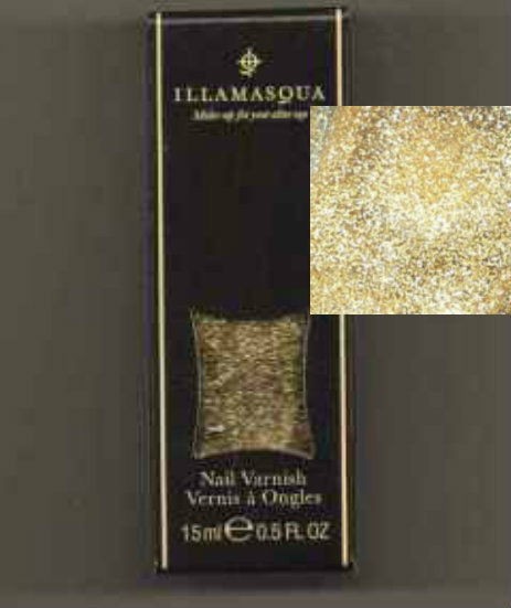 ILLAMASQUA NAIL POLISH VARNISH   SPARTAN   GOLD GLITTER BNIB