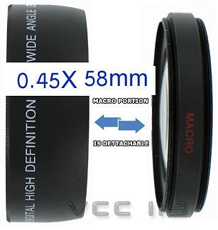 Wide Angle LENS + MACRO FOR CANON LA DC58E DC58F DC58G