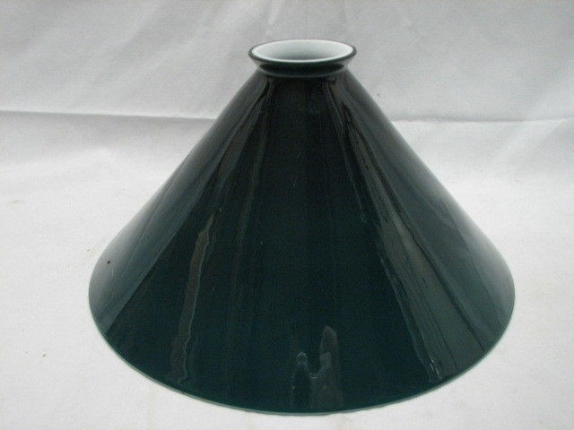   EMERALITE GLASS LAMP SHADE CONE PENDANT BANKER LIGHT FIXTUR 10X2X5