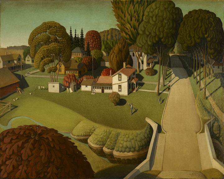 grant wood print in Prints