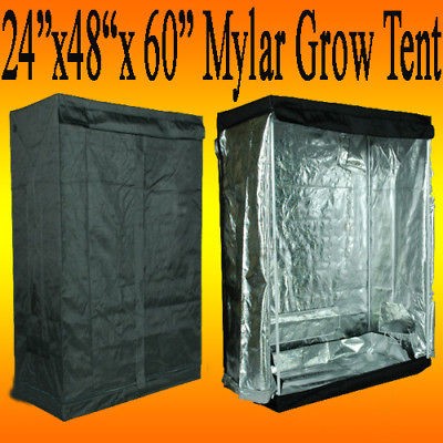 NEW HYDROPONICS REFLECTIVE GROW TENT BOX 24x 48x 60 MYLAR 600D NON 