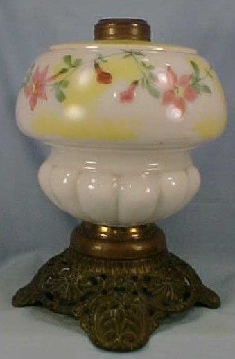 Antique Gone With the Wind Lamp Base C L & G 621 Kerosene Oil Gorgeous