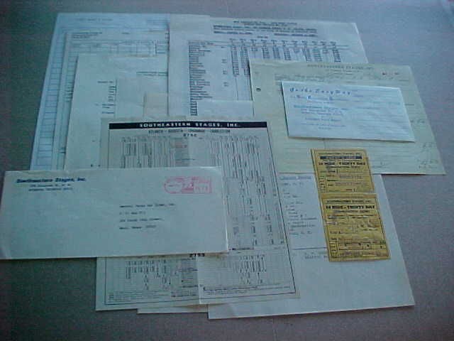   Stages (GA) 1972 Timetable/1943​ 46 Sched/Ticket (Greyhound