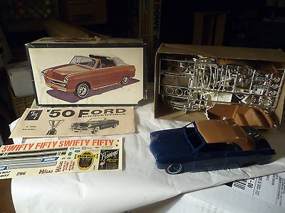 1950 Ford AMT Unbuilt 1/25 Model Kit Vintage Convertible 1960s Rare 