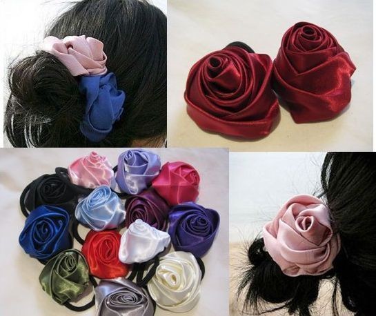 1PC Rose hair band hairband Headband Ponytail Holder Wristband Rope 