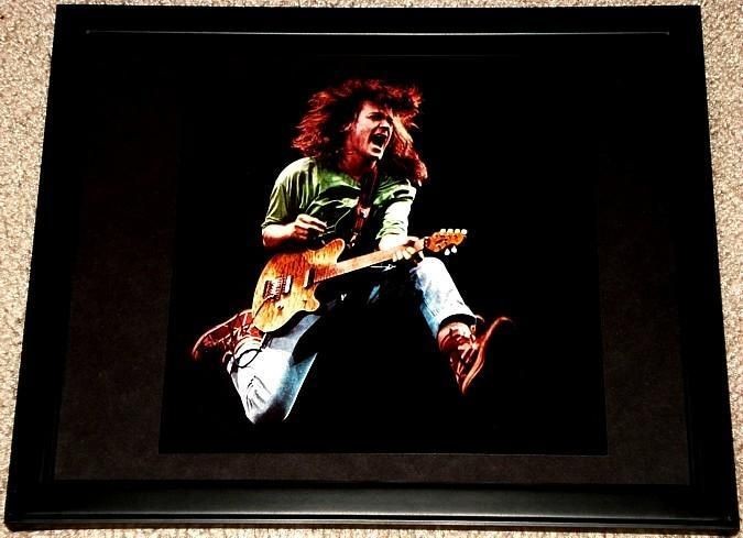 EDDIE VAN HALEN MUSICMAN AXIS FRAMED LIVE PORTRAIT