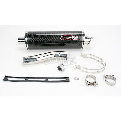 Scorpion Oval Slip On Muffler with Carbon Fiber Sleeve BMW F650GS 