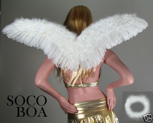   White Feather Angel Wings Adult Photo props HALO halloween costumes