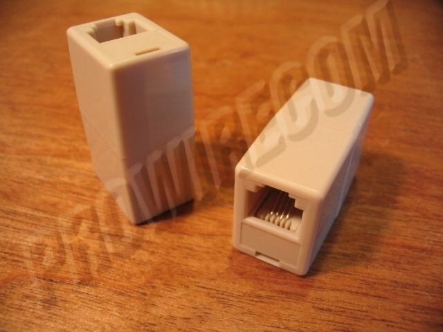 pc Phone cord coupler RJ11 modular 6P4C telephone cord adapter 