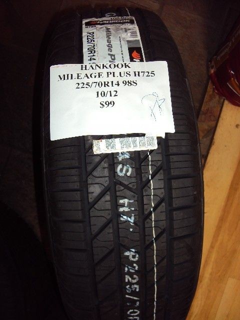 HANKOOK MILEAGE PLUS H725 225/70R14 98S BRAND NEW TIRE 