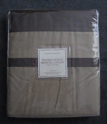 RESTORATION HARDWARE SHOWER CURTIN 72” X 72” FRAMED SATEEN BRAND 