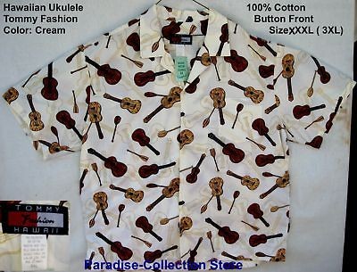 NEW HAWAIIAN ALOHA SHIRT UKE ALOHA SHIRT KOA KAMAKA GUITAR UKULELE USA 